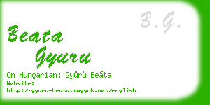 beata gyuru business card