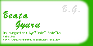 beata gyuru business card